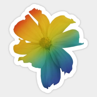 Rainbow flower with bee Sticker